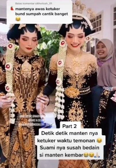 Wanita Kembar Nikah Barengan, Suaminya Susah Bedain Saat Acara Adat