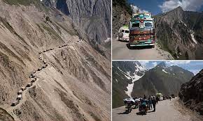 Over 11,500ft above sea level and no protective barriers: Is this  terrifying mountain pass in India the world's most perilous road? | Daily  Mail Online